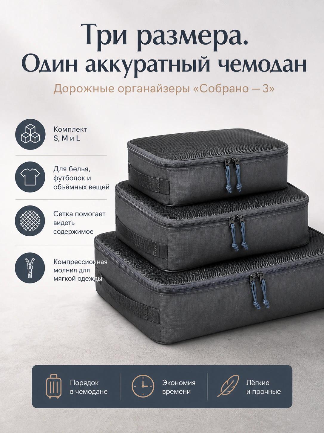 Готовая инфографика для карточки органайзеров «Собрано - 3»